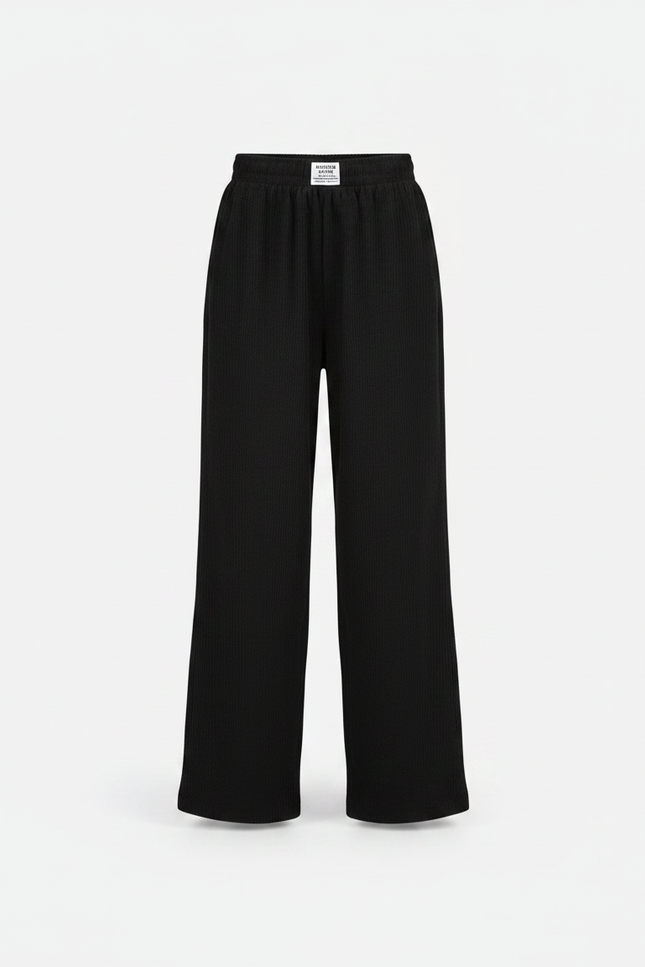 Pantalon Chinois Côtelé Noir Ample Confort Enfant - Cordé - vue 3