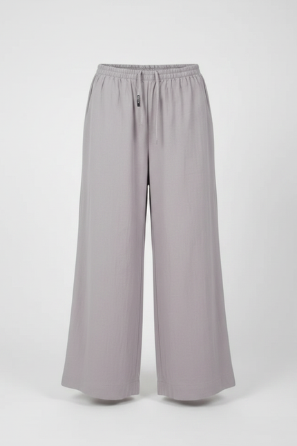 Pantalon Chinois Gris Ample Coton Fluide Enfant - vue 3