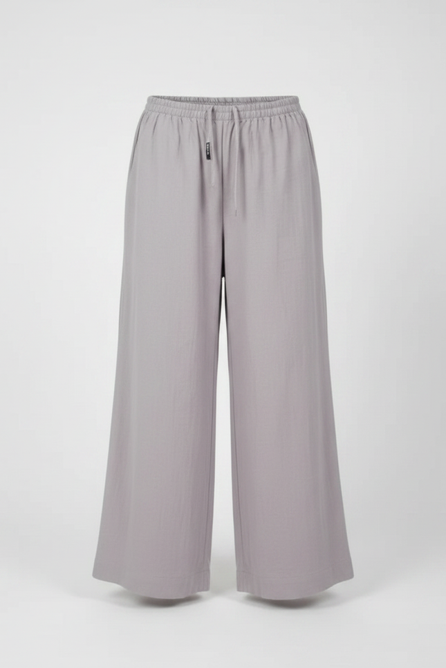 Pantalon Chinois Gris Ample Coton Fluide Enfant - vue 3