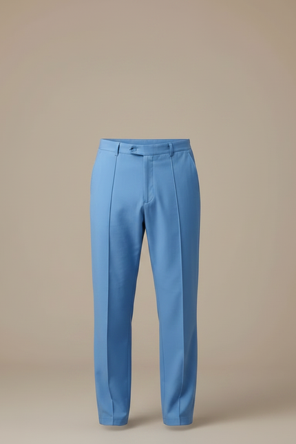 Pantalon Chinois Bleu Ciel Droit Décontracté Homme - Gabardine - vue 3