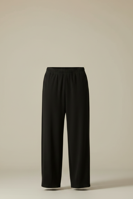 Pantalon Chinois Noir Côtelé Ample Décontracté Homme - Cordé - vue 3