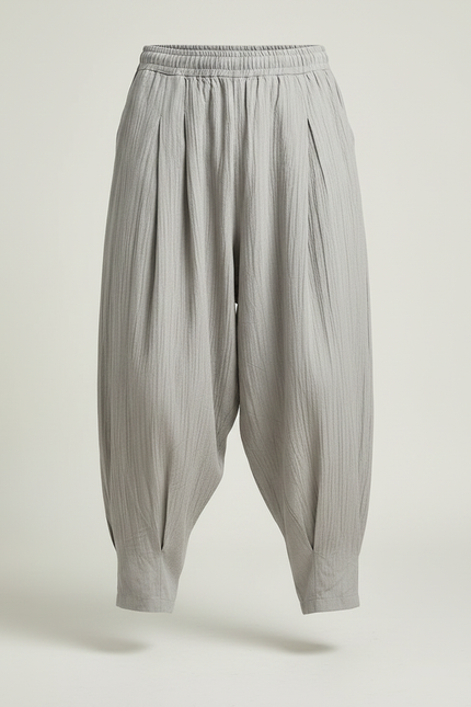 Pantalon Traditionnel Chinois Homme - Gris Lin - vue 3