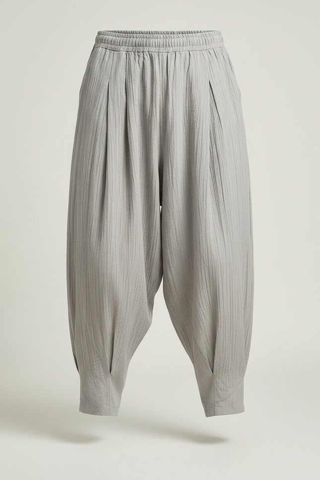 Pantalon Traditionnel Chinois Homme - Gris Lin - vue 3