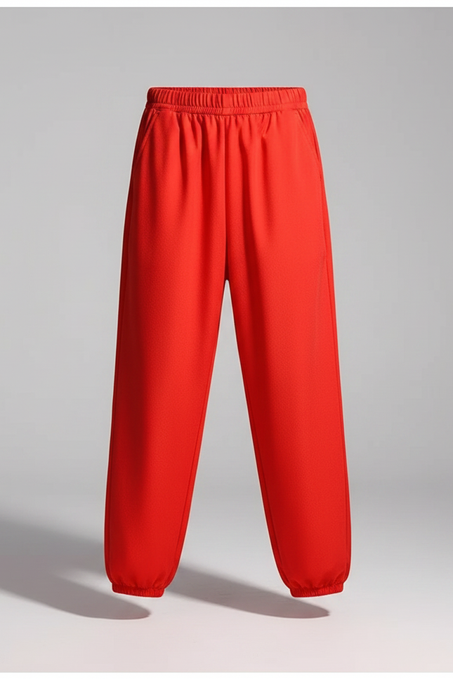Pantalon Chinois Rouge Ample Sport Enfant Unisexe - Polyester - vue 3