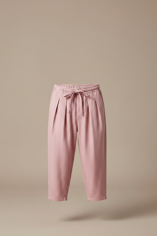 Pantalon Chinois Rose Ample Coton Plissé Enfant - vue 3