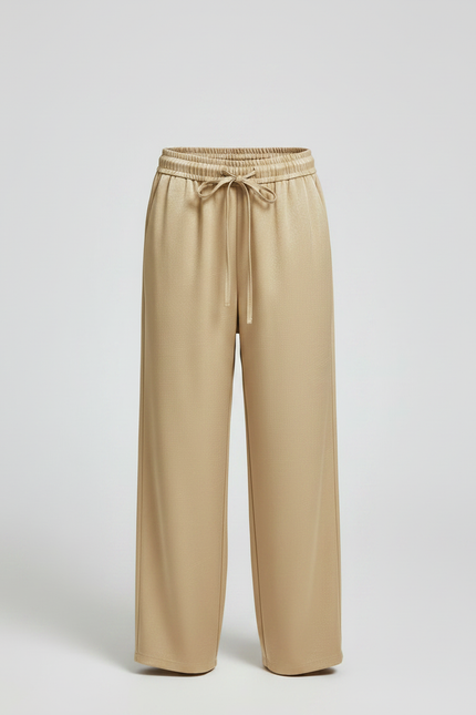 Pantalon Chinois Doré Satiné Ample Fluide Décontracté Enfant - vue 3