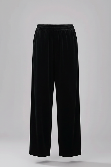 Pantalon Chinois Velours Noir Ample Décontracté Homme - vue 3