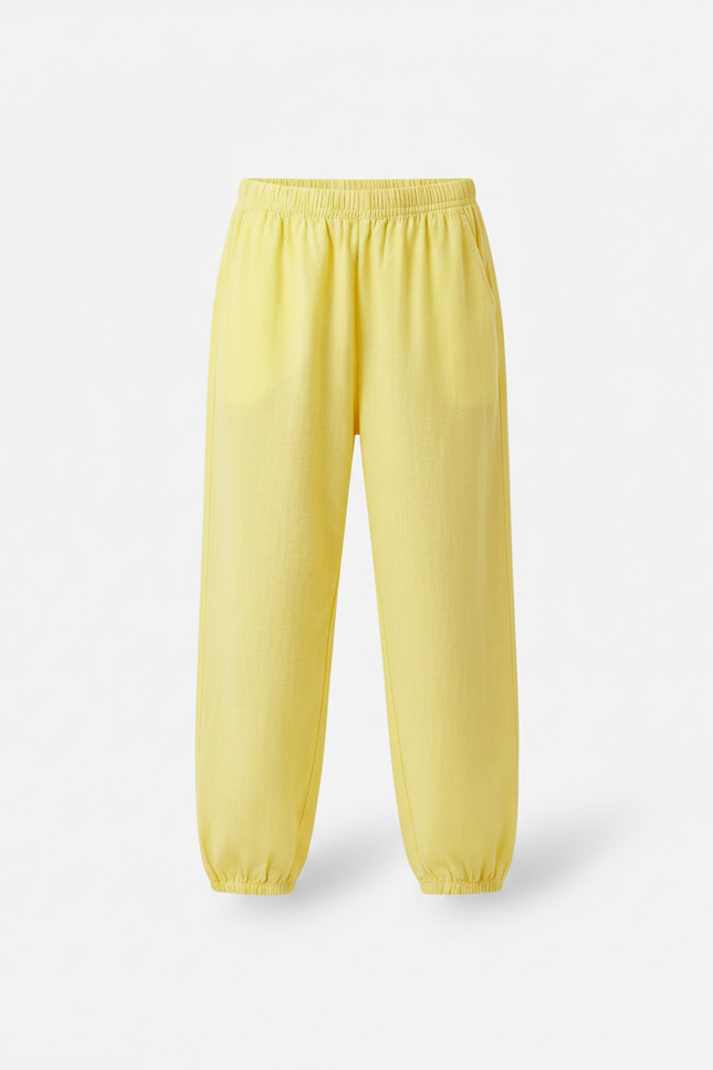 Pantalon Chinois Jaune Ample Coton Enfant Léger - vue 3