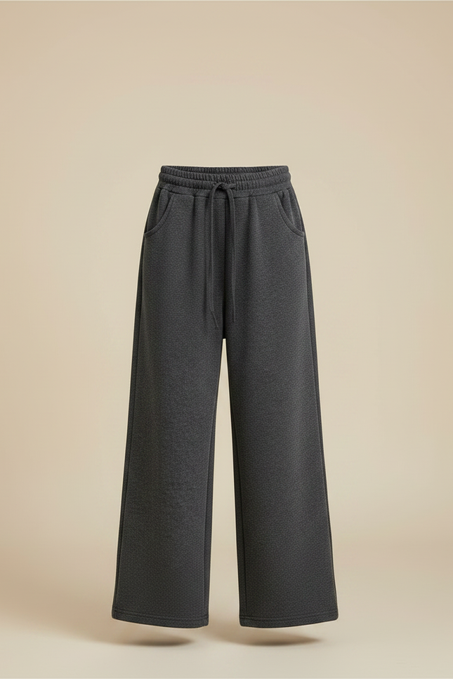 Pantalon Chinois Gris Ample Coton Sport Enfant - Molleton - vue 3