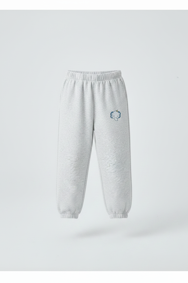 Pantalon Chinois Gris Décontracté Coton Élastique Enfant - Molleton - vue 3