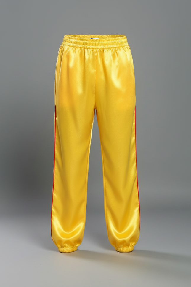 Pantalon Chinois Jaune Satiné Ample Traditionnel Enfant - vue 3