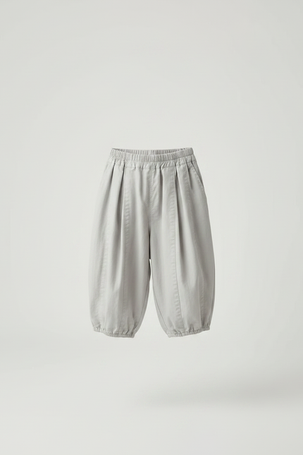 Pantalon Chinois Gris Ample Coton Enfant Garçon - vue 3