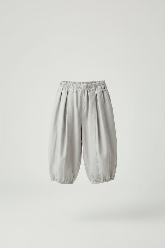 Pantalon Chinois Gris Ample Coton Enfant Garçon - vue 3