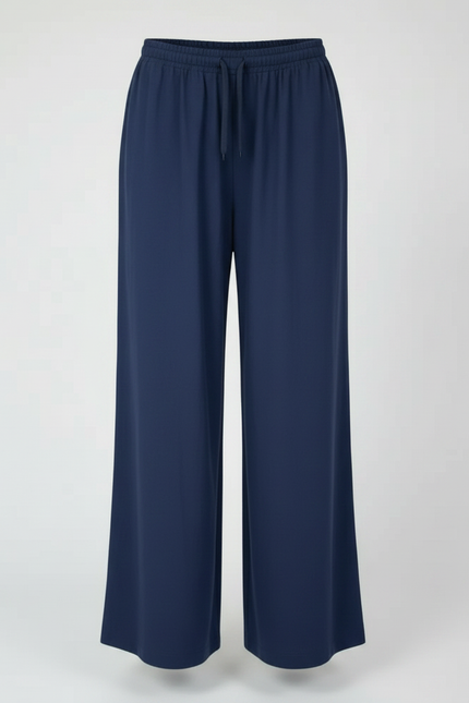 Pantalon Chinois Fille Bleu Marine Large - Viscose - vue 3