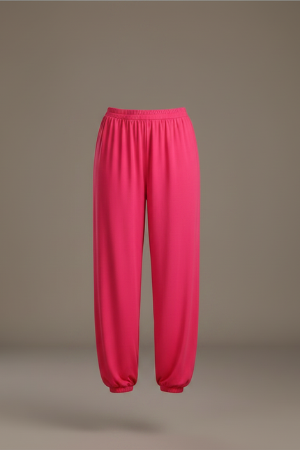 Pantalon Chinois Rose Ample Fluide Sport Femme - Viscose - vue 3