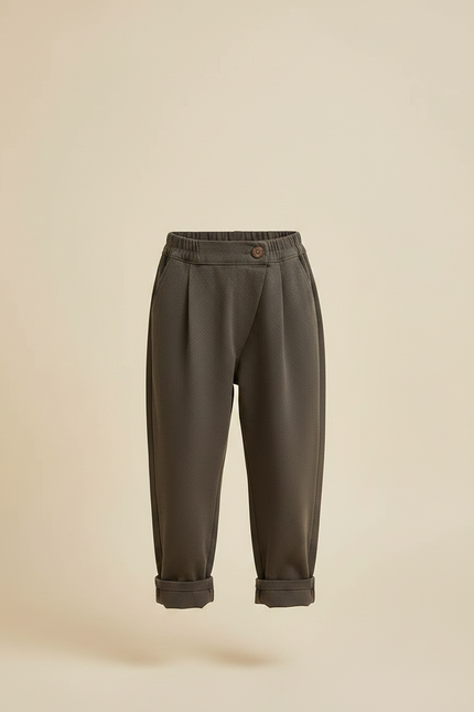 Pantalon Chinois Kaki Coton Ample Décontracté Enfant - Molleton - vue 3