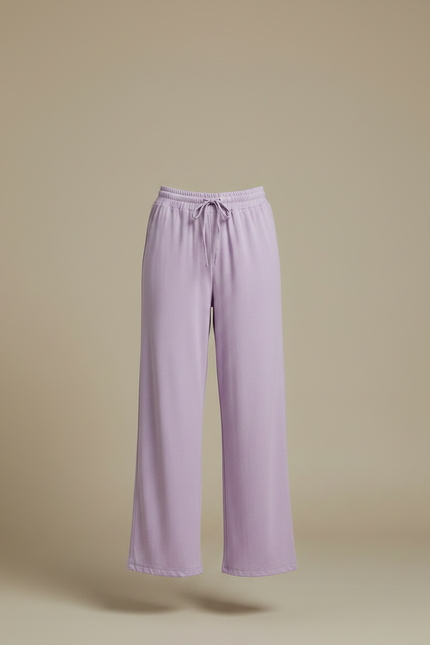 Pantalon Chinois Violet Ample Droit Fluide Élégant - Viscose - vue 3