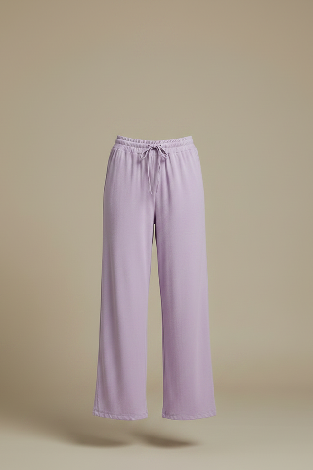 Pantalon Chinois Violet Ample Droit Fluide Élégant - Viscose - vue 3