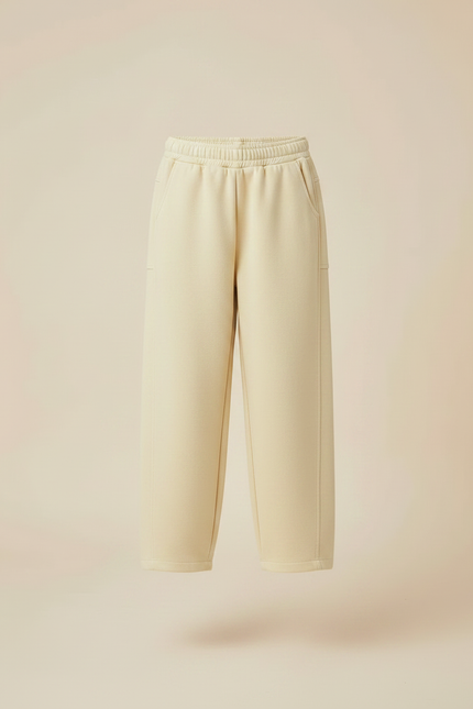 Pantalon Chinois Jaune Ample Décontracté Enfant Coton - Molleton - vue 3