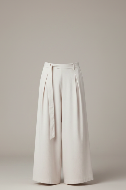 Pantalon Chinois Lin Ample Beige Décontracté Homme - vue 3