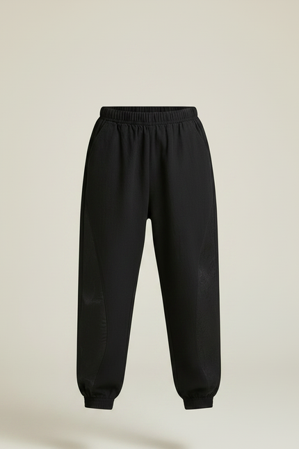 Pantalon Chinois Garçon Noir Ample - Polyester - vue 3