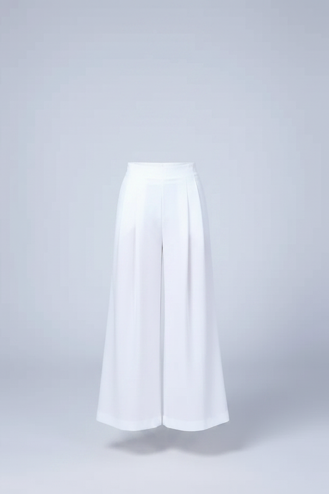 Pantalon Chinois Blanc Ample Plissé Enfant - Polyester - vue 3