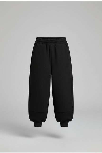 Pantalon Chinois Noir Ample Molletonné Confortable - vue 3