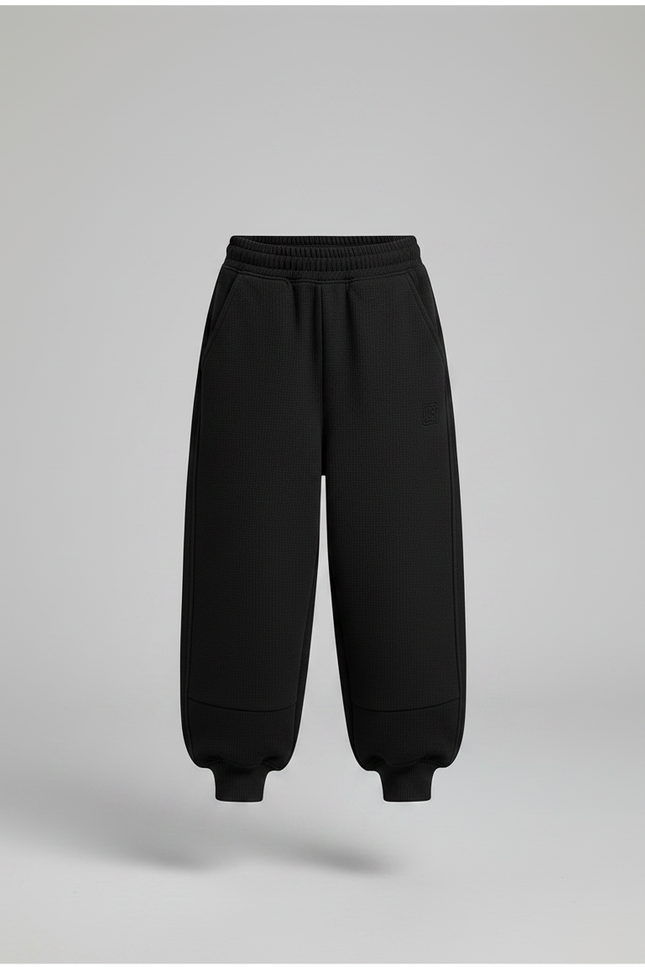 Pantalon Chinois Noir Ample Molletonné Confortable - vue 3