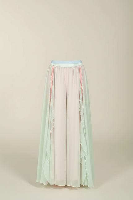 Pantalon Chinois Fluide Ample Multicolore Superposé Enfant - Polyester - vue 3