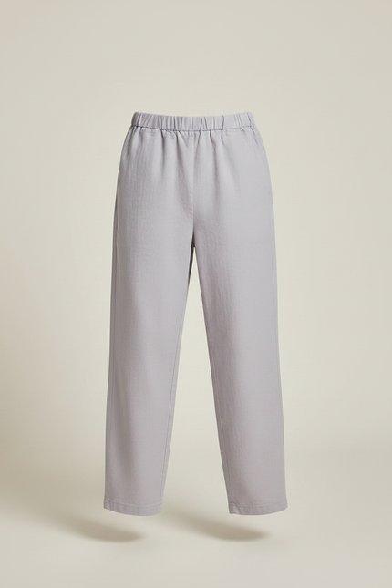 Pantalon Chinois Gris Ample Coton Enfant Confortable - vue 3