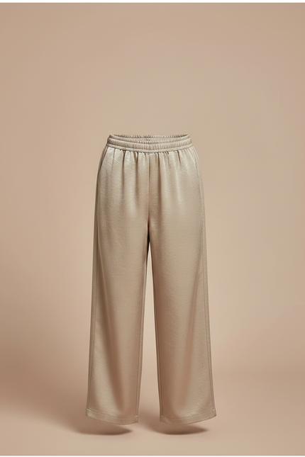 Pantalon Chinois Satiné Ample Fluide Doré Enfant - vue 3
