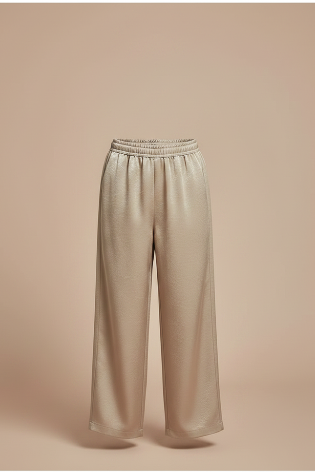 Pantalon Chinois Satiné Ample Fluide Doré Enfant - vue 3