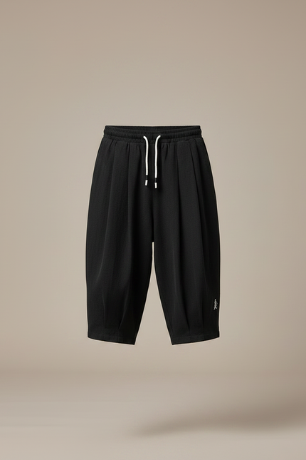 Pantalon Chinois Noir Ample Coton Décontracté Homme - vue 3