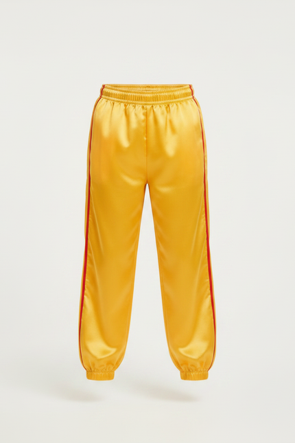 Pantalon Chinois Jaune Satiné Ample Élastique Garçon - vue 3