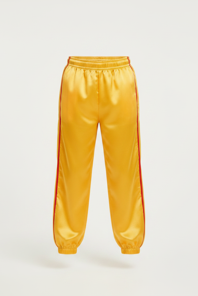 Pantalon Chinois Jaune Satiné Ample Élastique Garçon - vue 3