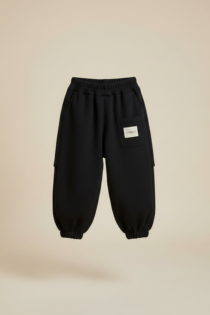 Pantalon Chinois Garçon Noir Sarouel - Molleton - vue 3