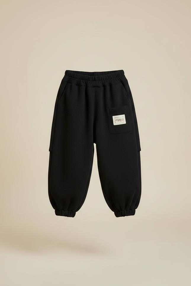 Pantalon Chinois Garçon Noir Sarouel - Molleton - vue 3