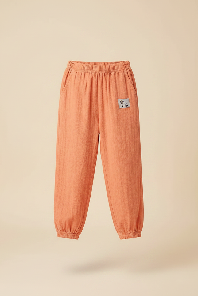 Pantalon Chinois Orange Lin Ample Enfant Confortable - vue 3