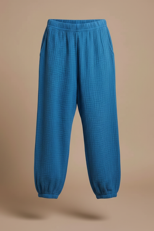 Pantalon Chinois Bleu Coton Ample Enfant - vue 3