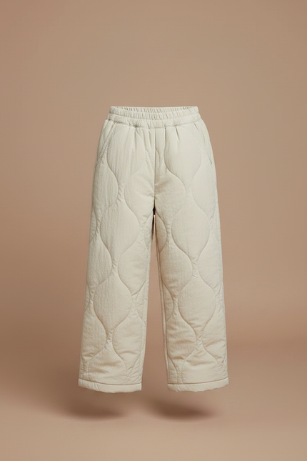 Pantalon Chinois Beige Matelassé Ample Enfants Hiver - Polyester - vue 3