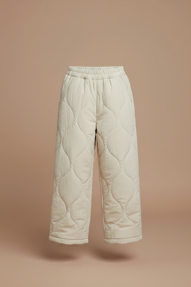 Pantalon Chinois Beige Matelassé Ample Enfants Hiver - Polyester - vue 3
