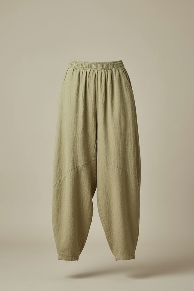 Pantalon Chinois Kaki Lin Ample Confortable Femme - vue 3