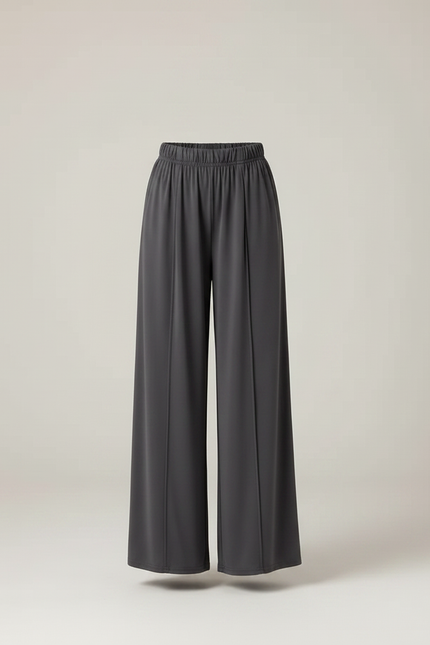 Pantalon Chinois Gris Fluide Ample Viscose Danse Fille - vue 3