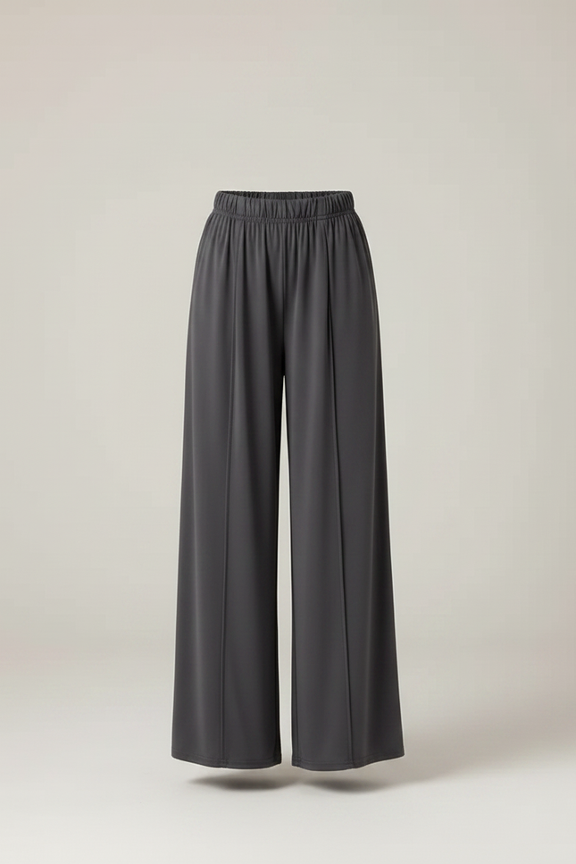 Pantalon Chinois Gris Fluide Ample Viscose Danse Fille - vue 3