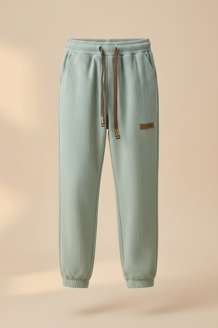 Pantalon Chinois Vert Côtelé Ample Garçon Décontracté - Cordé - vue 3
