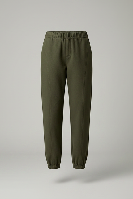 Pantalon Chinois Vert Kaki Ample Élastique Confortable - Gabardine - vue 3