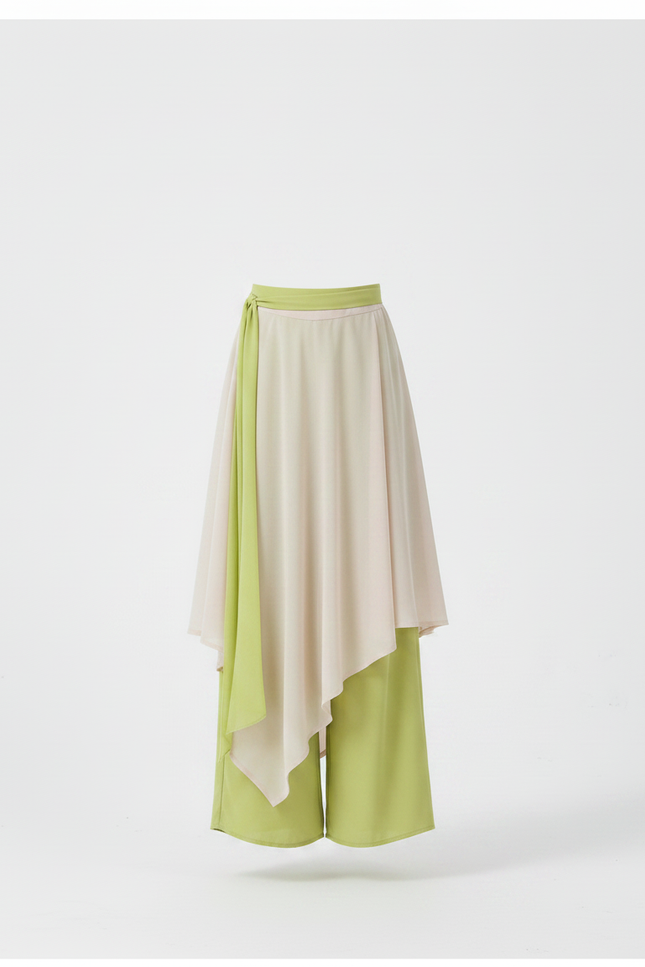 Tunique Et Pantalon Chinois - Vert Polyester - vue 3