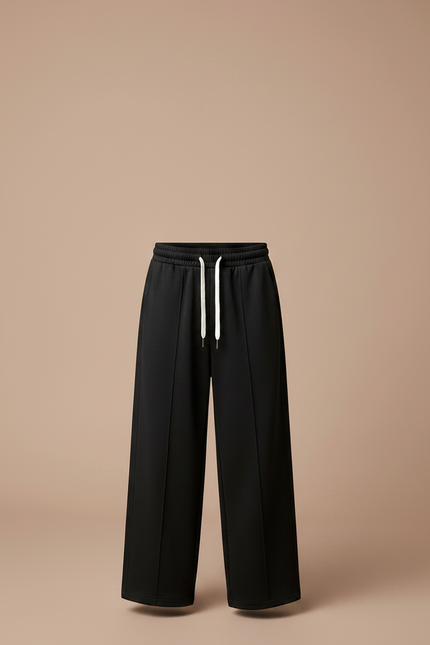 Pantalon Chinois Noir Ample Décontracté Cordon Garçon - Polyester - vue 3