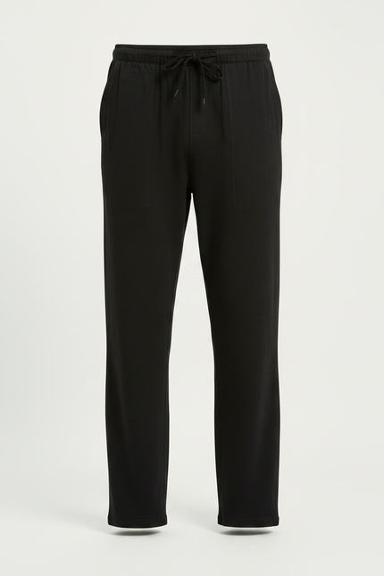 Pantalon Chinois Homme Noir Avec Cordon - Maille - vue 3