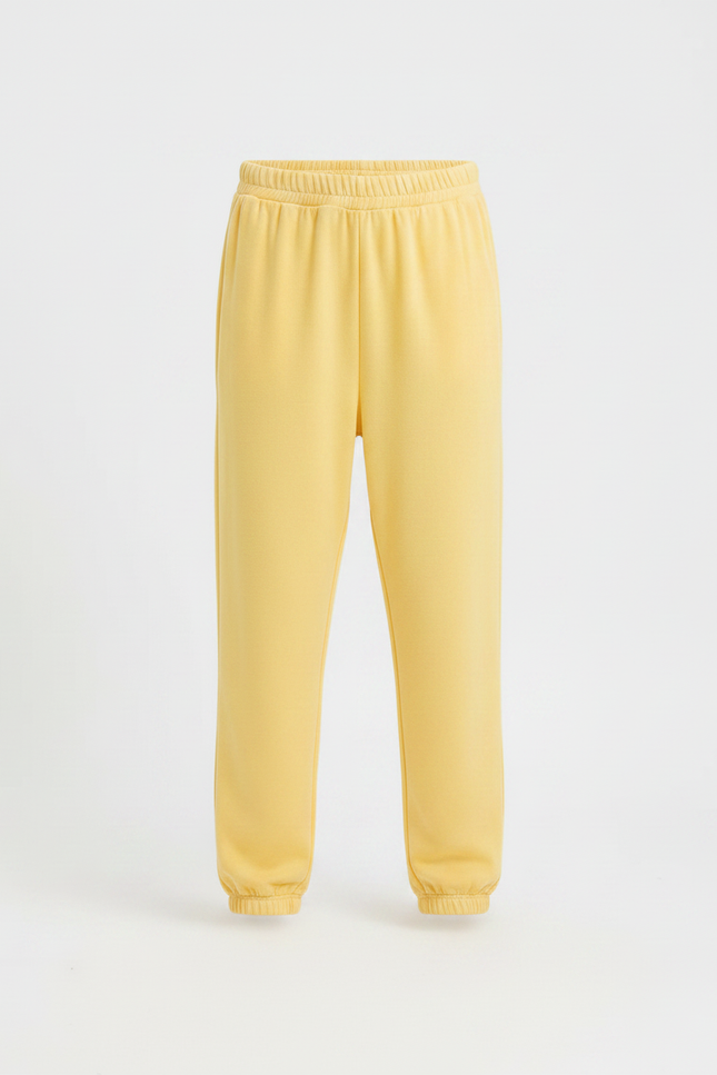 Pantalon Chinois Jaune Coton Ample Enfant Doux - Molleton - vue 3
